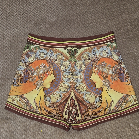 Colorful Patterned Shorts with Orange Accents Size 2X - Picture 4 of 6